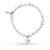 ChloBo Pearl Puffed Heart Mini Bracelets