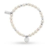 ChloBo Pearl Heart In Circle Mini Bracelets