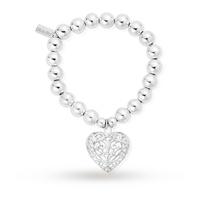 ChloBo Medium Ball Filigree Heart Bracelets