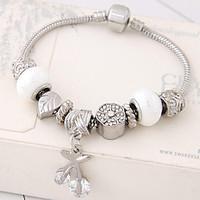 Charm Bracelet Alloy Rhinestone Flower Cherry Fashion Women\'s Jewelry 1pc