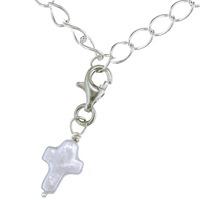 Charm Amuse Cross shaped pearl charm