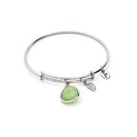 chrysalis peridot jade august silver bangle