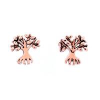 chrysalis charmed money tree earrings in rose gold