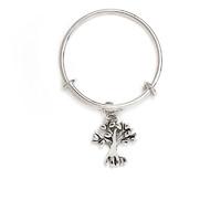 chrysalis charmed money tree expandable ring in silver