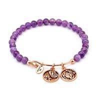 Chrysalis Rose Gold Transformation Amethyst Bangle