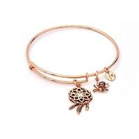 chrysalis charmed dream catcher expandable bangle in rose gold