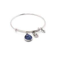 chrysalis sapphire sodalite september silver bangle