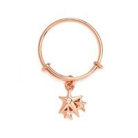 chrysalis charmed lucky star expandable ring in rose gold