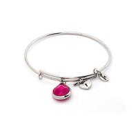 chrysalis ruby jade july silver bangle