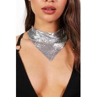 chainmail choker bandana silver