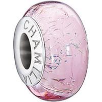 Chamilia Charm Purple Glitter Murano Glass