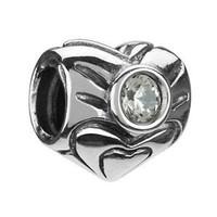 Chamilia Charm Birthstone Heart April