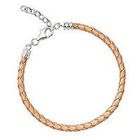 chamilia bracelet brush metallic braided leather s