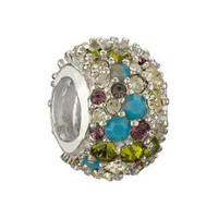 Chamilia Charm Jeweled Kaleidoscope Multicolor Swarovski Silver