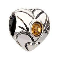 chamilia charm birthstone heart november