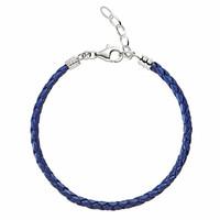 chamilia bracelet blue leather