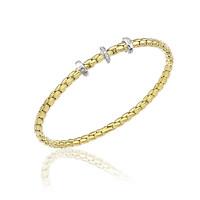 Chimento Stretch 18ct Yellow Gold 0.10ct Diamond Bracelet