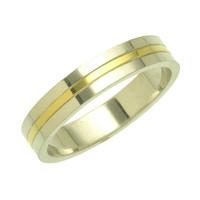 Charles Green 2 Colour Wedding Ring