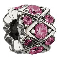 Chamilia Charm Shimmering Stones Pink