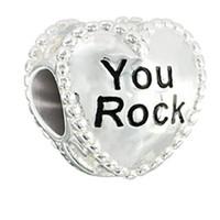 Chamilia Charm Candy Hearts You Rock Silver