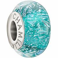 Chamilia Charm Turquoise Sparkle Murano Glass