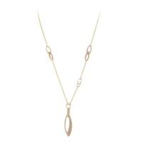 chimento lyria 18ct yellow rose gold 003ct diamond link necklace d