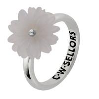 Chalcedony Ring Tuberose Daisy Silver