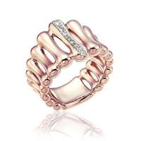 Chimento Bamboo 18ct Rose Gold 0.13ct Diamond Ring