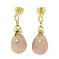 Chimento Griffe 18ct Yellow Rose Gold 0.08ct Diamond Earrings D