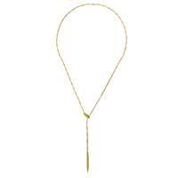 Chimento Bamboo Navette 18ct Yellow Gold 0.03ct Diamond Necklace