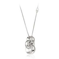 chimento link infinity 18ct white gold 027ct diamond necklace