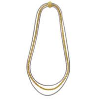 chimento stretch multi 18ct yellow white gold 001ct diamond necklace