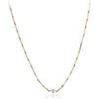 Chimento Bamboo 18ct Rose Gold 0.05ct Diamond Necklace