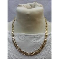 Chunky gold chain necklace and bracelet set with diamond effect gems Claire Garnett - Size: Medium - Metallics - Chain