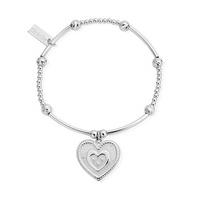 ChloBo Love Always Wins Cute Mini Sparkle Heart Bracelet SBCMSR080