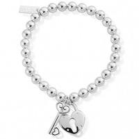 ChloBo Ladies Small Ball Lock And Key Bracelet t SBSB923