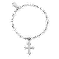 ChloBo Ladies Silver Cute Cross Charm Bracelet SBCC515