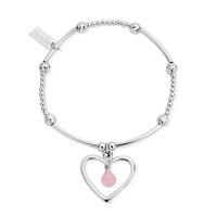 ChloBo Love Always Wins Cute Mini Sparkle Open Heart Bracelet SBCMSR0281009