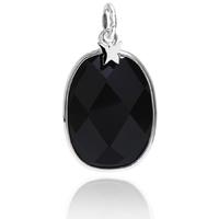 chrysalis silver faceted black onyx oval pendant crpabs bl