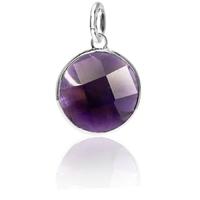 Chrysalis Silver Amethyst Round Pendant CRPADS-AM