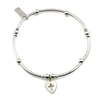 ChloBo Iconic Mini Cross in Heart Bracelet SBMNB013