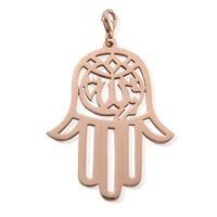 chlobo silver rose gold plated large hamsa pendant rp613