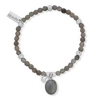 ChloBo Silver Labradorite Smokey Quartz Bracelet SBLABSPB1071003