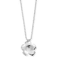 ChloBo Ladies Diamond Cut Peace Flower Necklace SCDC05139