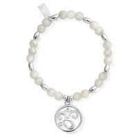 ChloBo Mayas Light Moonstone OM Disc Bracelet SBWMR456