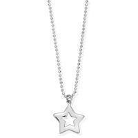 chlobo ladies diamond cut open star necklace scdc05812