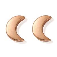 ChloBo Rose Gold Plated Luna Soul Moon Stud Earrings REST835
