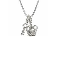 Chrysalis Silver Crown and Key Pendant CRNM38SILV20-40