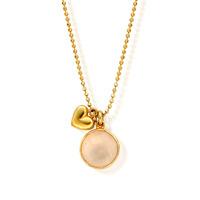 ChloBo Gold Plated Rose Quartz Heart Pendant GCDC10671002