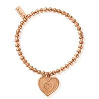 ChloBo Rose Gold Plated Luna Soul Heart Bracelet RBH85